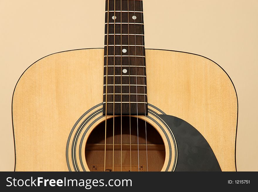 Acoustic guitar with strings