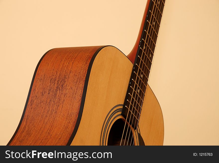 Acoustic guitar with strings