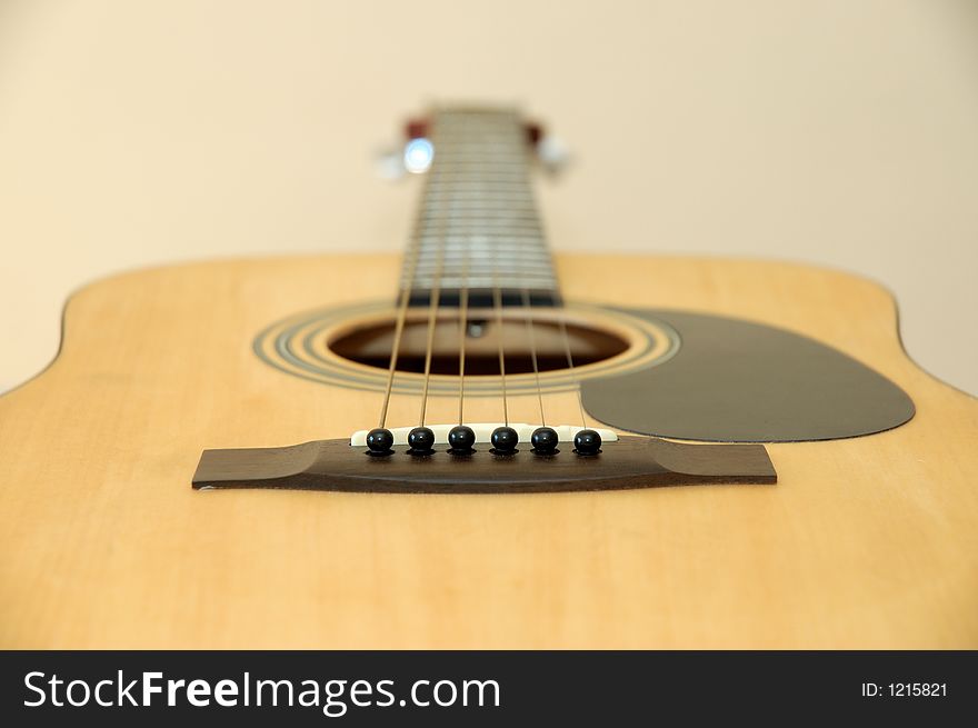 Acoustic guitar with strings