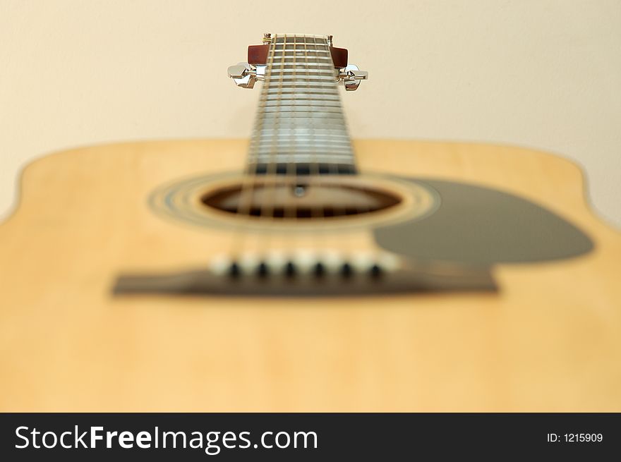 Acoustic guitar with strings