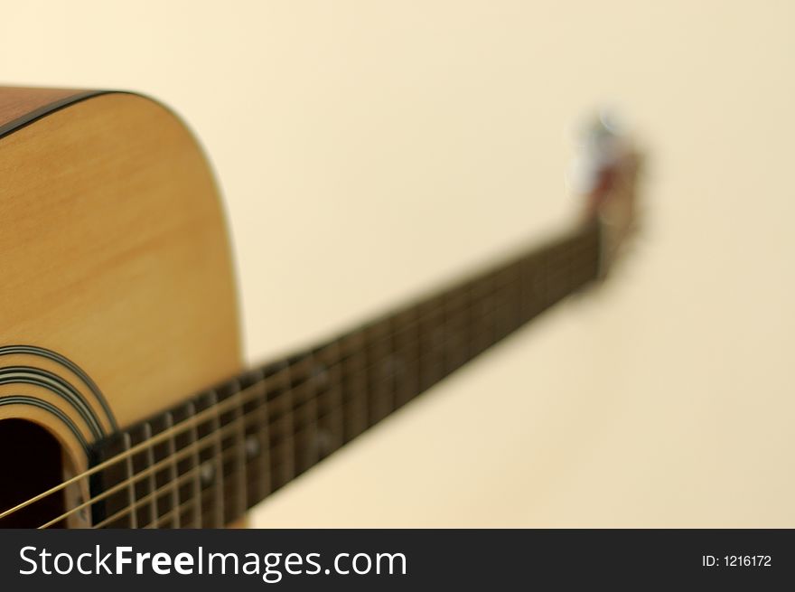 Acoustic guitar with strings