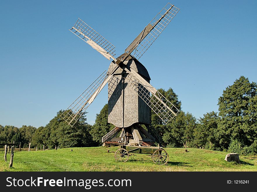 Old windmill with Coach