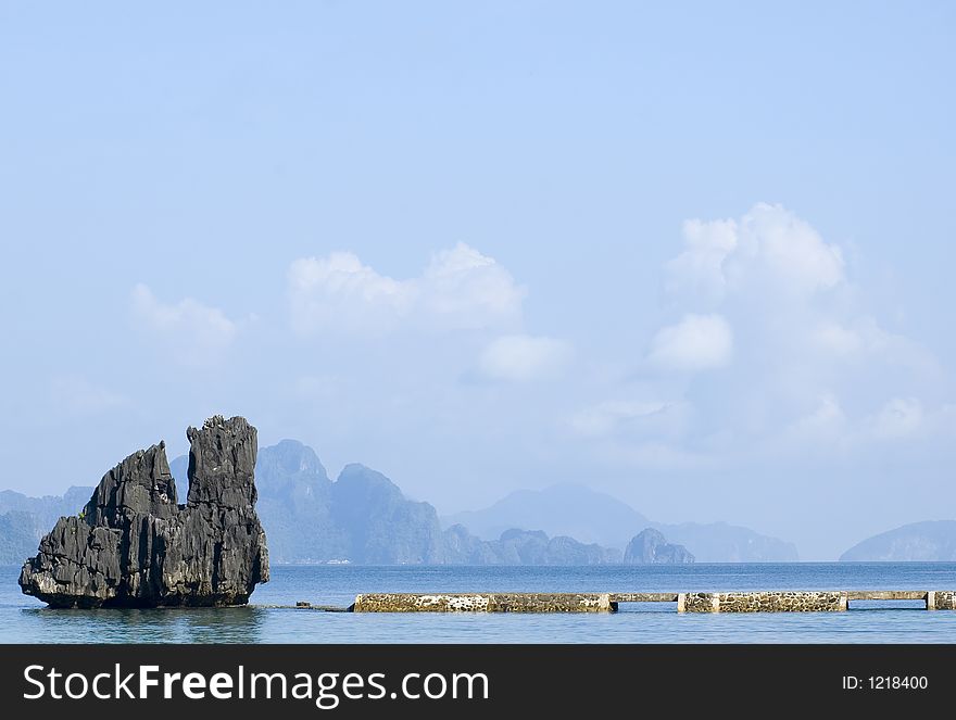 Limestones formation in El Nido, Palawan, Philippines