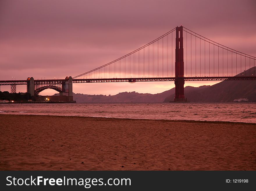 Bridge at sunset