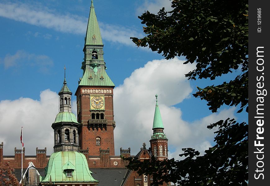 The City Hall in Copenhagen in Denmark.