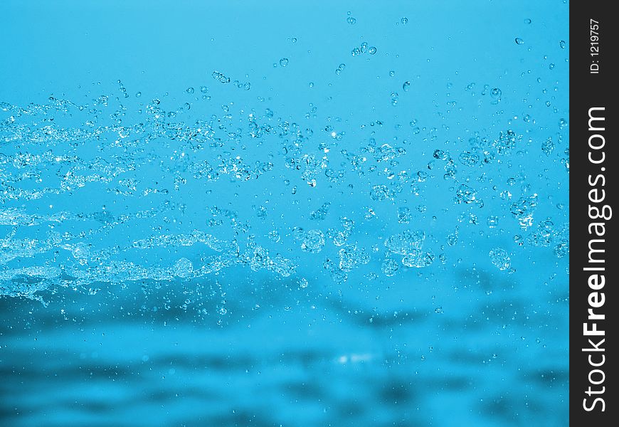 Water drops and blue background. Water drops and blue background