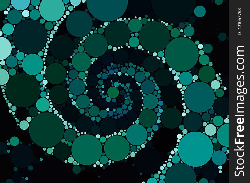 Blue, Green, Pattern, Circle