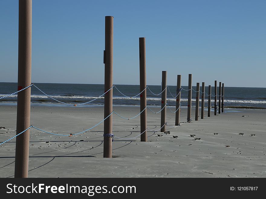 Sea, Pier, Shore, Sky