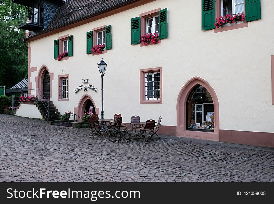 Town, House, Window, Facade