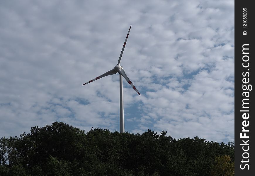 Wind Turbine, Wind Farm, Windmill, Sky