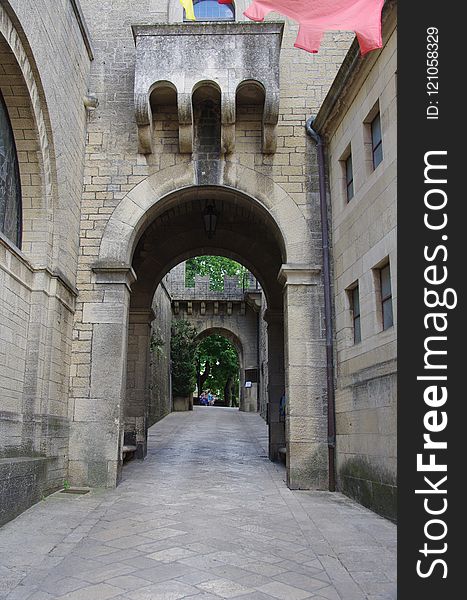 Arch, Alley, Town, Medieval Architecture