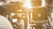 Film Crew Production Equipment Royalty Free Stock Images