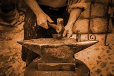 Hammer And Anvil Royalty Free Stock Photography