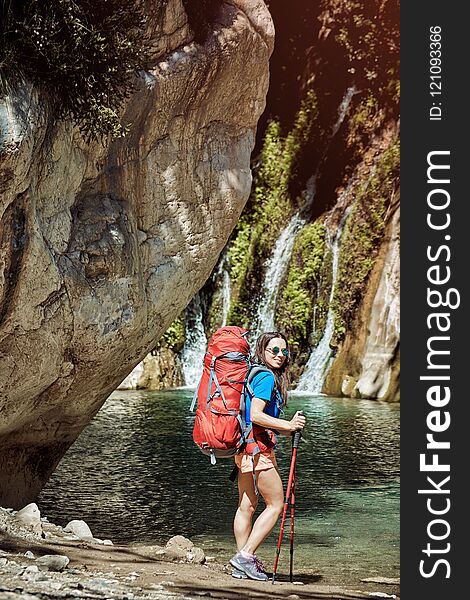 In summer, you can go for a walk with a backpack on the canyon.