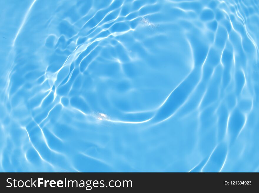 Clear summer blue wave abstract or rippled water texture background
