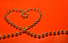 Heart From Beads Stock Images