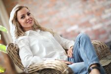 Woman In White Shirt Stock Photo Woman In White Shirt Stock Photo