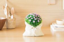 Lovely Plastic Flower Bouquet Stock Photo