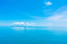 Beautiful Sea And Ocean With Cloud On Blue Sky Royalty Free Stock Image