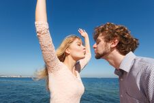 Dating. Couple In Love Kissing Royalty Free Stock Photo