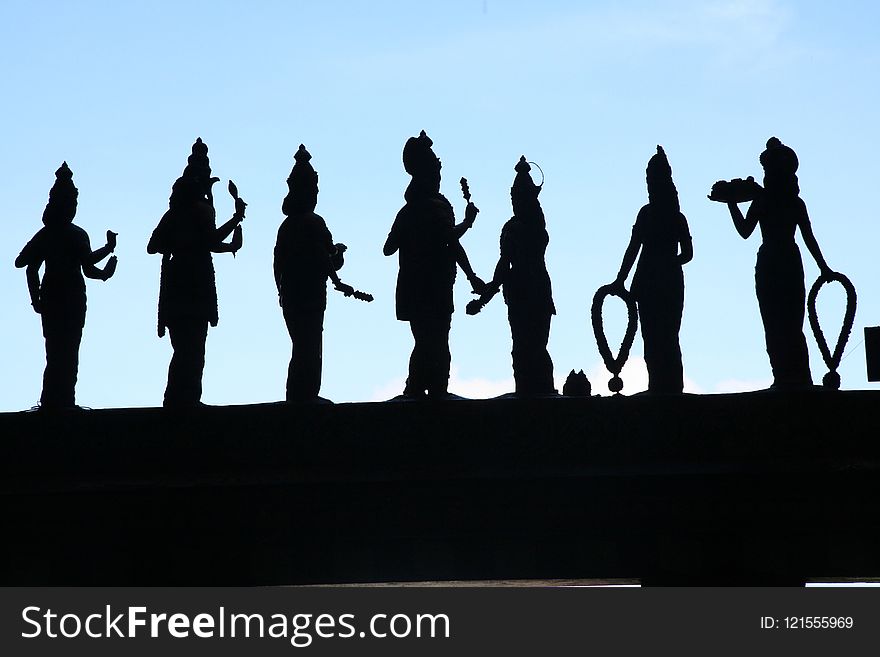 Silhouette, Statue, Monument, Shadow