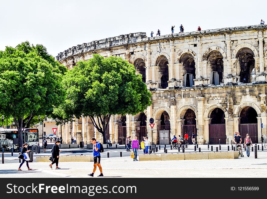 Landmark, Structure, Plaza, City