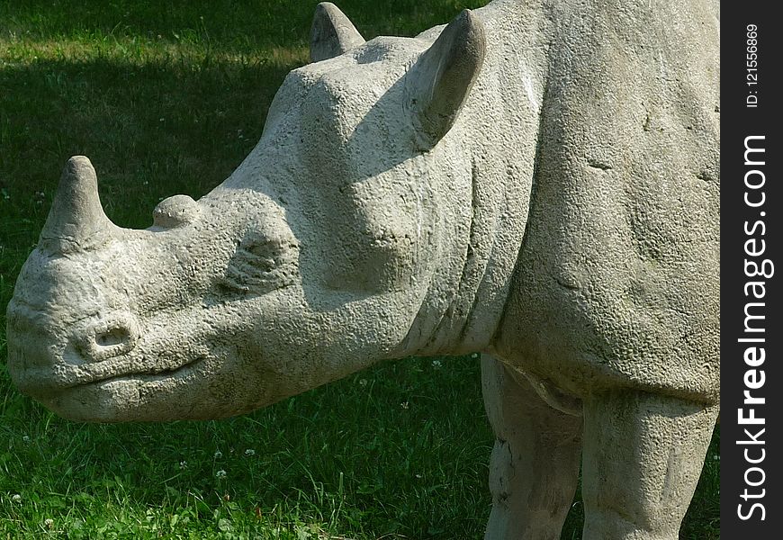 Rhinoceros, Fauna, Terrestrial Animal, Sculpture