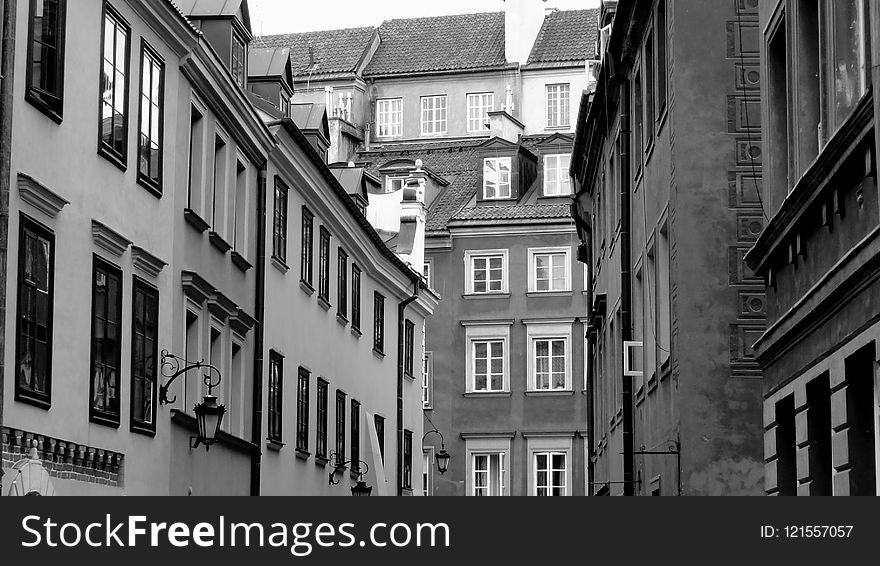 Town, Black And White, Building, Monochrome Photography