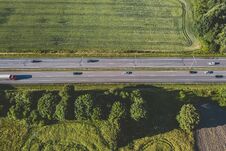 Aerial View Of Highway Royalty Free Stock Images