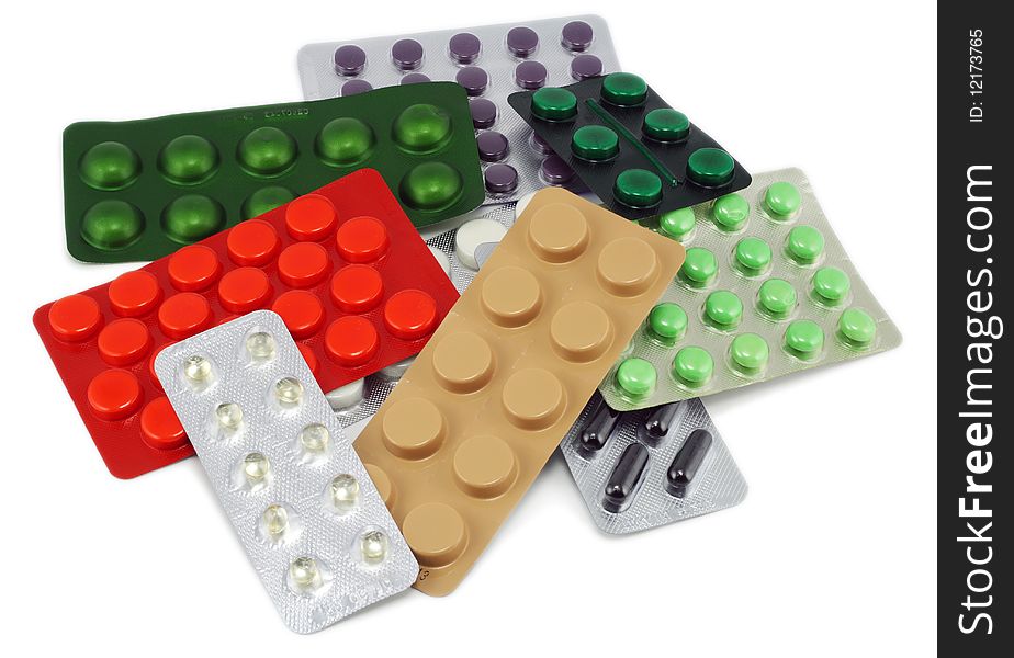 Packings of colour tablets