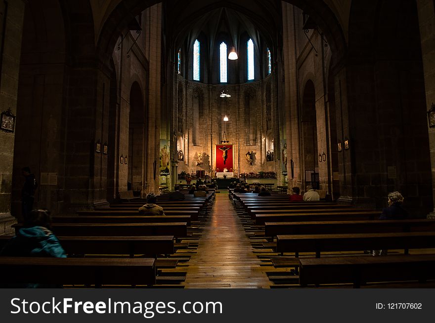 Cathedral, Building, Place Of Worship, Light