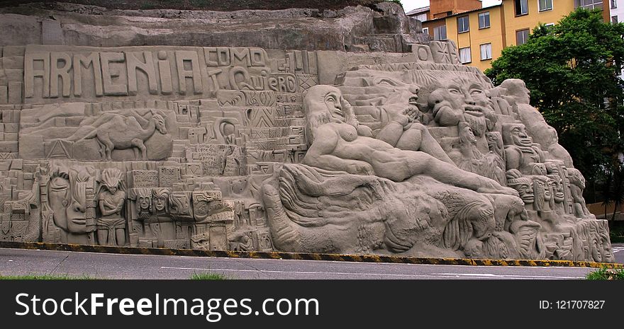 Stone Carving, Sculpture, Landmark, Relief