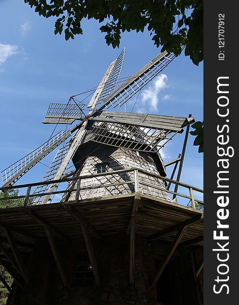 Windmill, Mill, Sky, Building