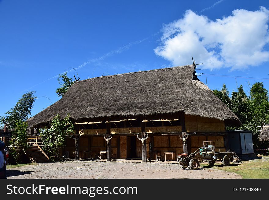 Property, Sky, Roof, Thatching