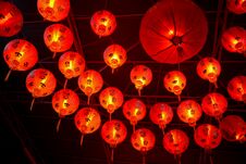 Red Chinese Lanterns Stock Photos