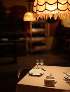 Night Cafe Interior. Royalty Free Stock Images Night Cafe Interior. Royalty Free Stock Images