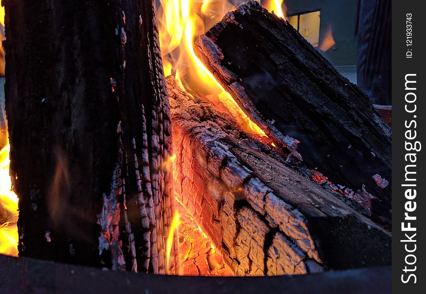 Fire, Heat, Campfire, Geological Phenomenon