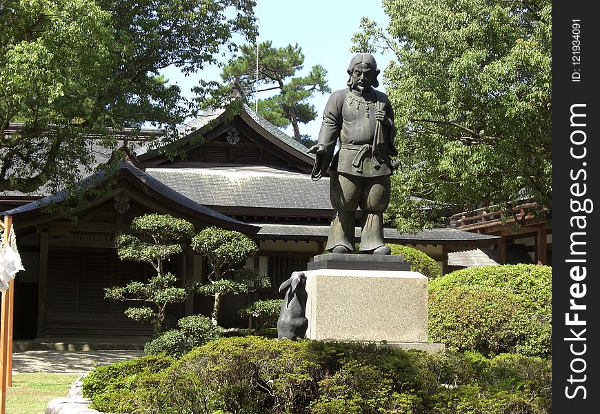 Statue, Monument, Tree, Garden