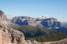 Mountain Scene In The Dolomites Royalty Free Stock Photos