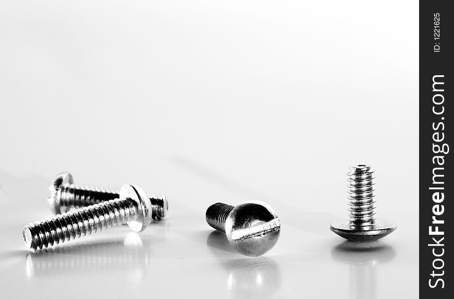 Four Bolts isolated against a white backdrop.