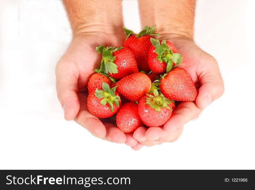 Handful of strawberries