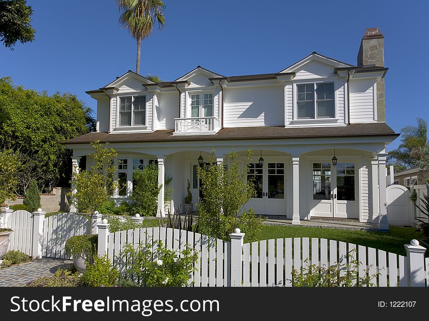 Exterior shot of a custom home in Newport Beach, CA.