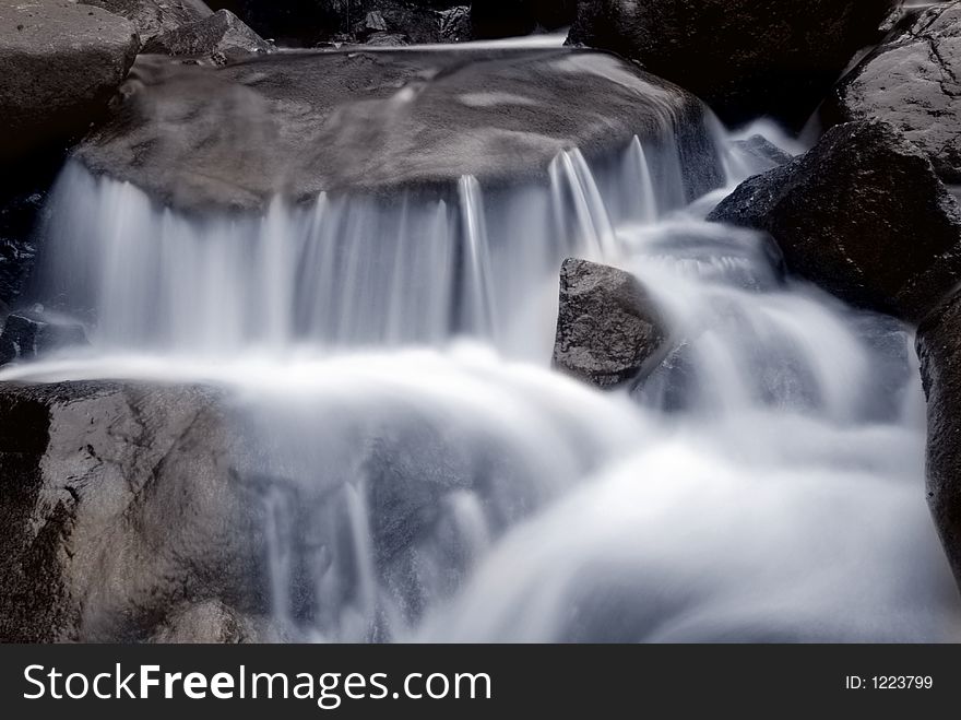 Waterfall with movement. Waterfall with movement