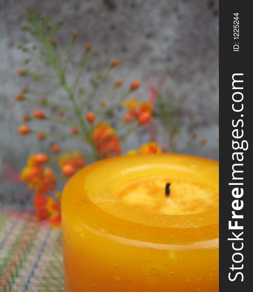 Floral candle