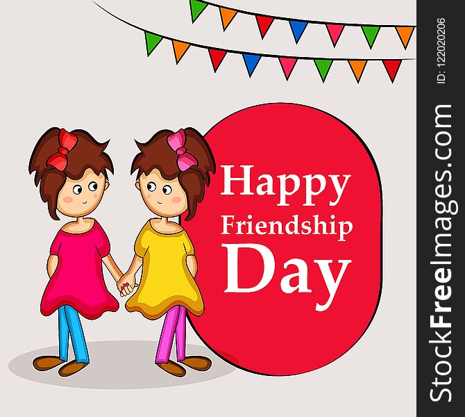 Illustration of elements of Friendship Day background. Illustration of elements of Friendship Day background
