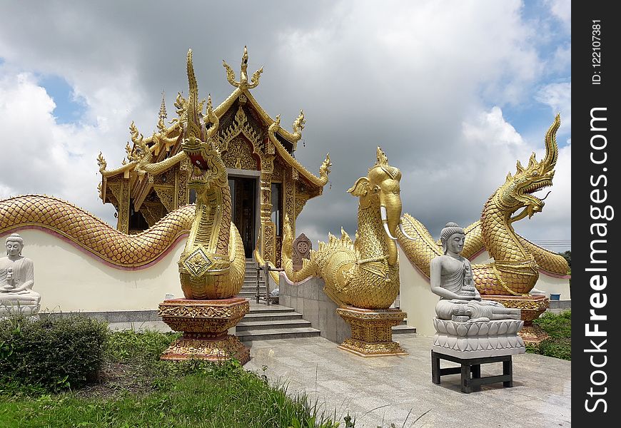 Place Of Worship, Statue, Wat, Sculpture