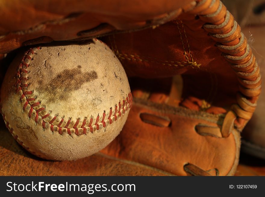 Baseball Equipment, Baseball Glove, Close Up, Baseball Protective Gear