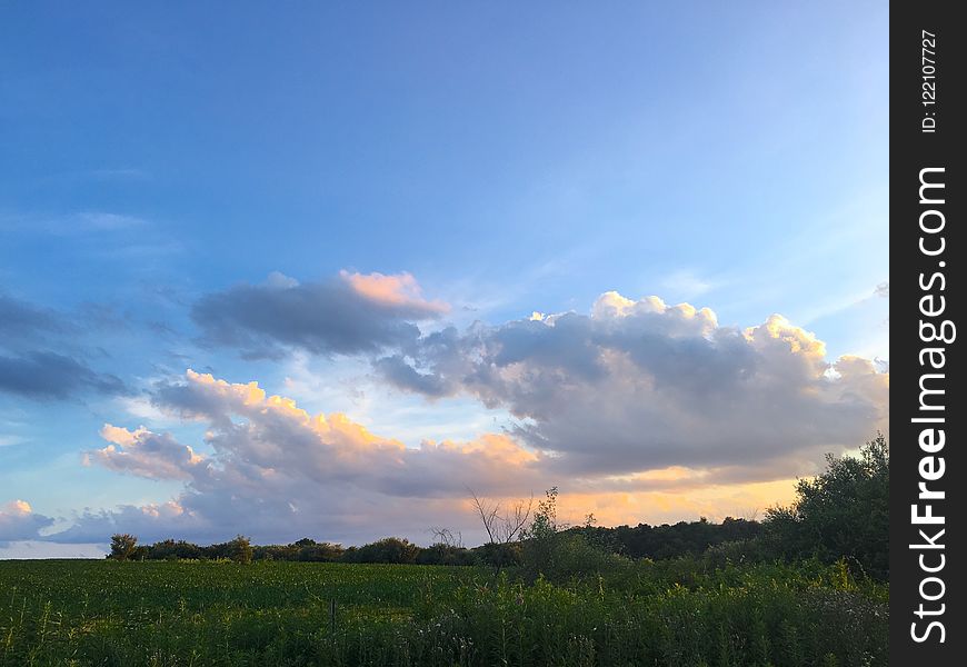 Sky, Cloud, Field, Grassland