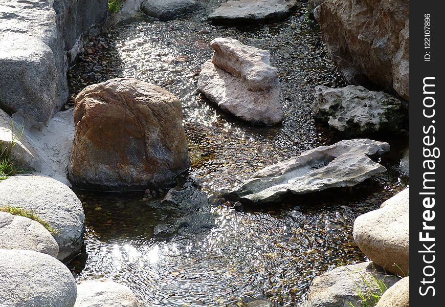 Rock, Water, Boulder, Watercourse
