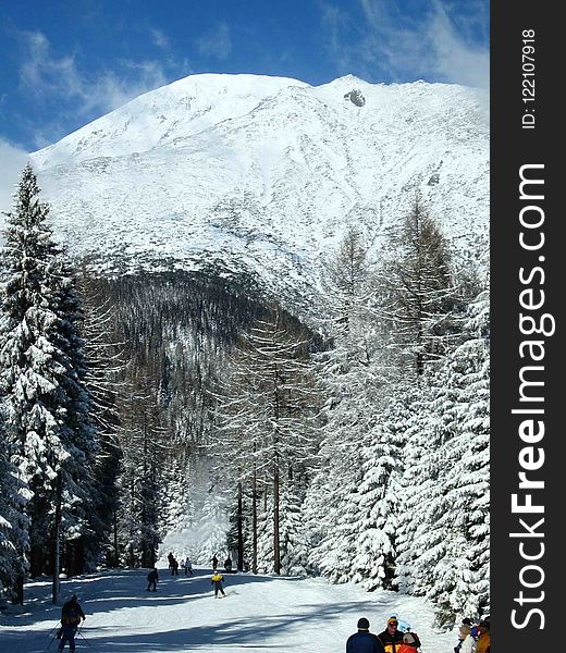 Winter, Snow, Mountainous Landforms, Mountain Range